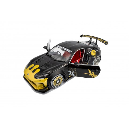Solido 1/18 Toyota GR86 Liberty Walk Body Kit - black&gold - 2024
