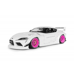Solido 1/18 Toyota GR Supra Liberty Walk body kit 2025, white pink
