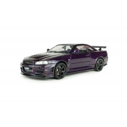 Solido 1/43 Nissan Skyline GT-R (BNR34) with NISMO Parts 2005, Midnight Purple