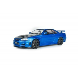 Solido 1/43 Nissan Skyline GT-R (BNR34) with NISMO Parts 2005, Bayside Blue