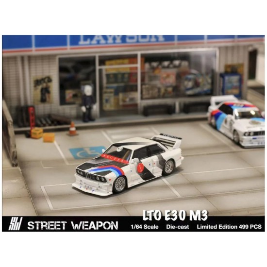 Street Weapon 1/64 BMW LTO E30, white/blue/red