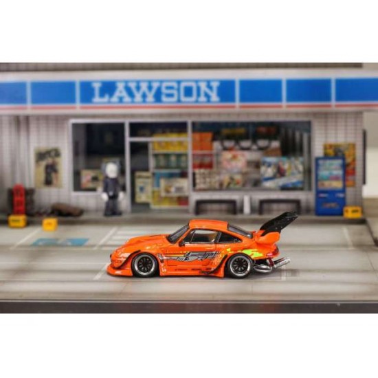 Street Weapon 1/64 RWB 993 F&F with high tail, orange