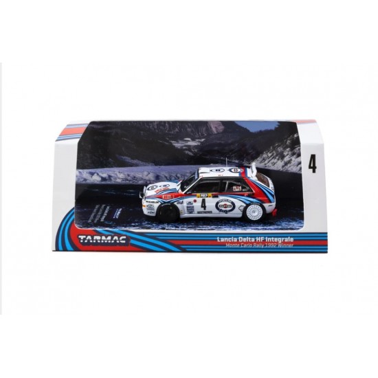 Tarmac 1/64 1992 Lancia Delta HF Integrale #4 Didier Auriol/Bernard Occelli Monte Carlo Rally Winner