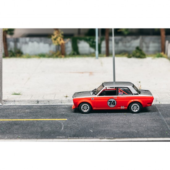 Tarmac 1/64 Datsun 510 #74 Daniel Wu, Trans-Am B-Sedan 2.5 Challenge 2023, red/white