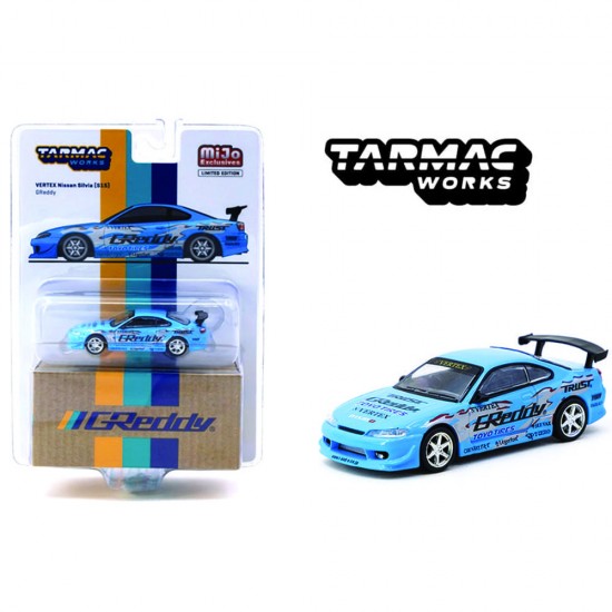 Tarmac 1/64 Vertex Nissan Silvia S15 "GReddy", blue