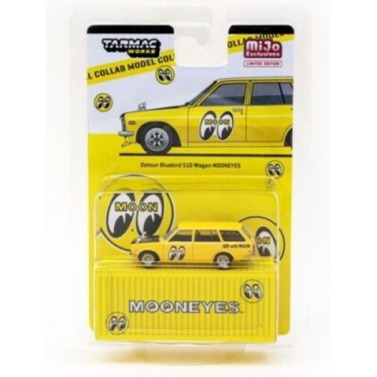 Tarmac 1/64 *Mooneyes* Datsun Bluebird 510 Wagon, yellow/black
