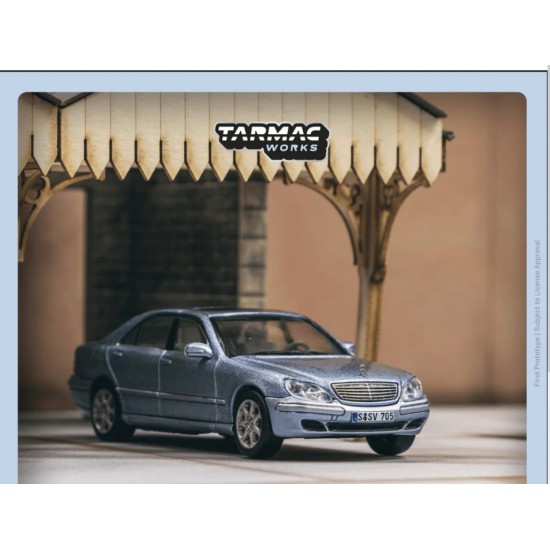 Tarmac 1/64 Mercedes Benz S-Class, horizon blue metallic, blister