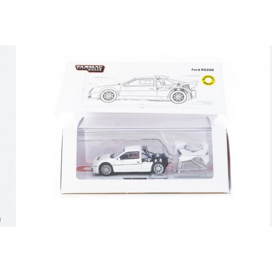 Tarmac 1/64 Ford RS200, white
