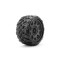 Jetko Extreme Tyre Low Profile King Cobra Belted 3.8" Black Rim - Traxxas Maxx