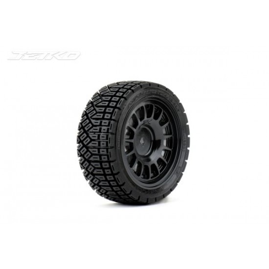 Jetko EX Avantgarde 1/10 Touring/Rally Tyre Black Wheel 12mm Hex (4)
