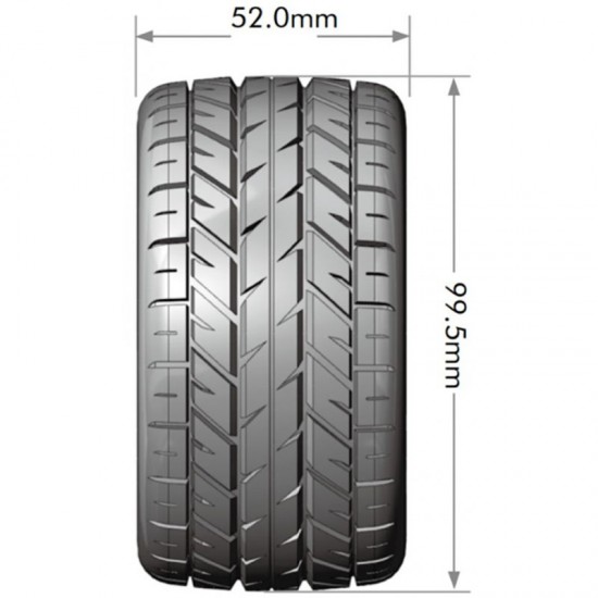 Louise ST-Rocket gume za Mini Maxx/XRT 12mm hex - 2 gumi na črnih platiščih