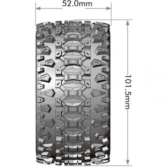 Louise ST-Uphill gume za Mini Maxx/XRT 12mm hex - 2 gumi na črnih platiščih