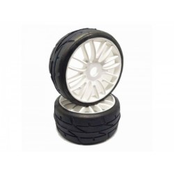 PMT 1/8 GT Tires Q3 COMPOUND (SOFT) - 2 gumi na platiščih 