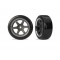 Traxxas 1.9" Gray 6-Spoke Front Wheels & Hard Drift Tires (2)