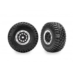 Traxxas 1.4" Black & Chrome Wheels w/ BFG Mud-Terrain Tires (2)