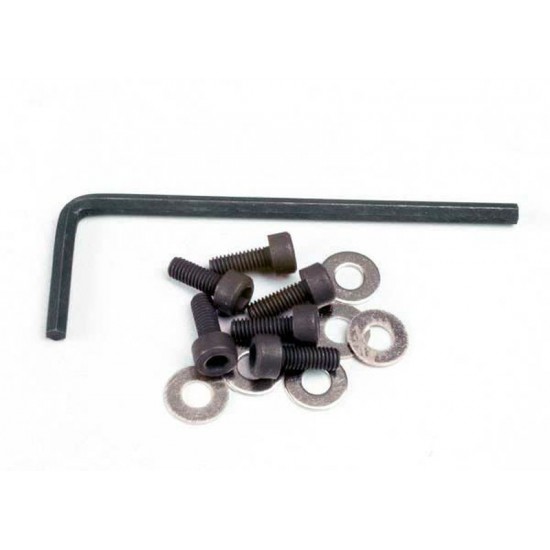 Traxxas 3x8mm Hex Cap Screws (6)/ Washers (6)/ Wrench (1)