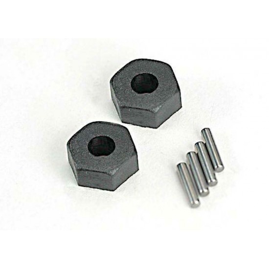 Traxxas Wheel hubs, hex (2)/ stub axle pins (2)
