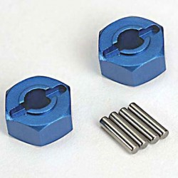 Traxxas Wheel hubs, hex (blue-anodized, lightweight aluminum) (2)