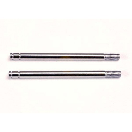 Traxxas Shock shafts, steel, chrome finish (long) (2)