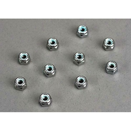 Traxxas Nuts, 4mm nylon locking (10)