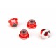 Traxxas Nuts, aluminum, flanged, serrated (4mm) (4) - različne barve
