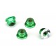 Traxxas Nuts, aluminum, flanged, serrated (4mm) (4) - različne barve