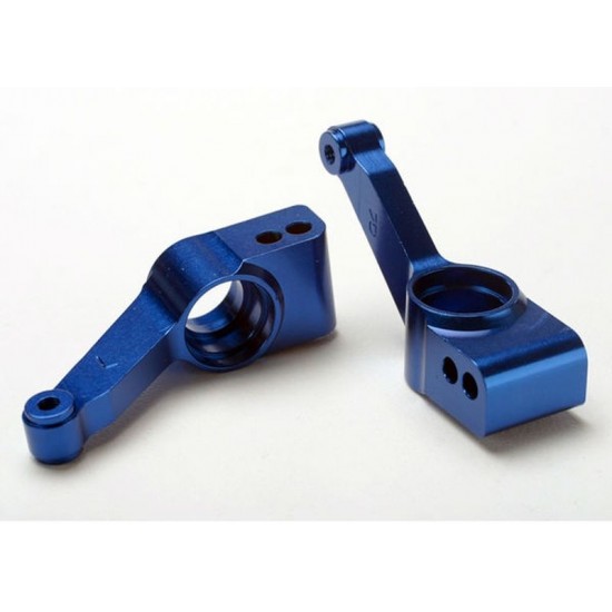 Traxxas Carriers, stub axle (blue-anodized 6061-T6 aluminum) (rear) (left & right)