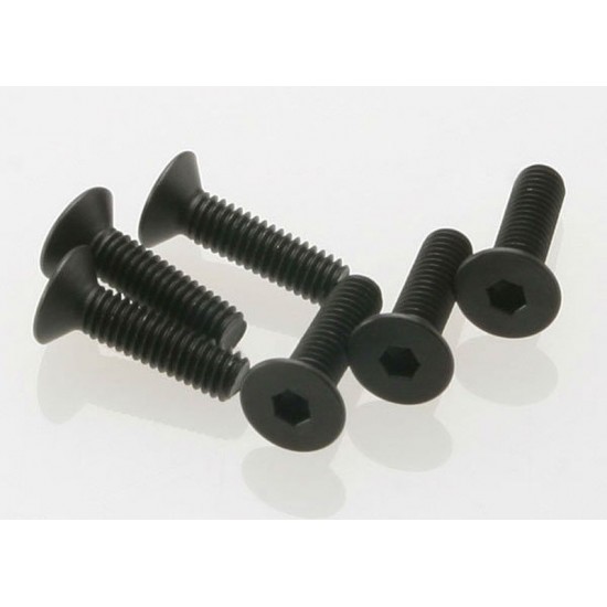 Traxxas Screws, 4x15mm countersunk machine (hex drive) (6)