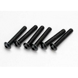 Traxxas Screws, 3x18 button-head machine (hex drive) (6)