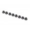 Traxxas Nuts, 3mm nylon locking, flanged, black (8)