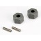 Traxxas Wheel hubs, hex (2)/ axle pins (2.5x10mm) (2)