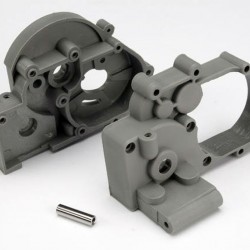Traxxas Gearbox halves (L&R) (grey) w/ idler gear shaft