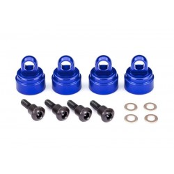 Traxxas Shock caps, aluminum (blue-anodized) (4) (fits all Ultra Shocks)