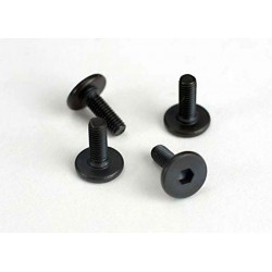 Traxxas Screws, 3x10mm flat-head machine (hex drive) (4)