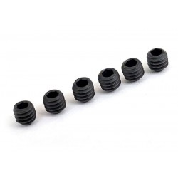 Traxxas Screws, set (grub) 4mm (with threadlock) (6)