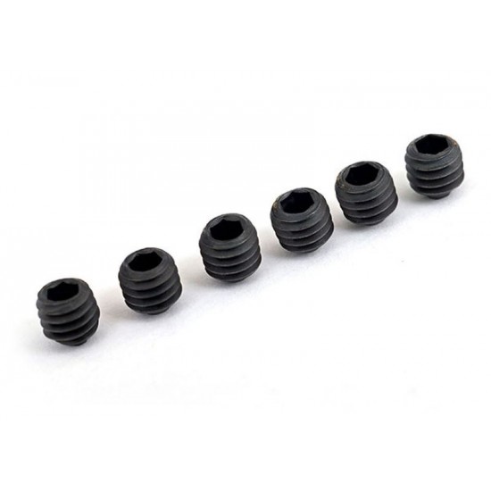 Traxxas Screws, set (grub) 4mm (with threadlock) (6)