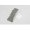 Traxxas Skidplate, front plastic (gray)/ stainless steel plate