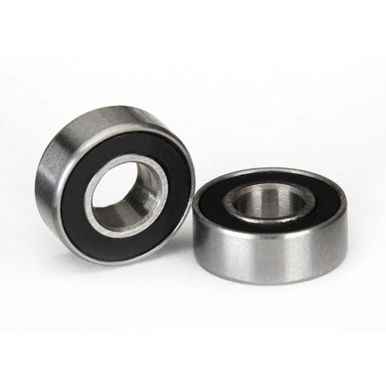 Traxxas Ball bearings, black rubber sealed (5x11x4mm) (2)