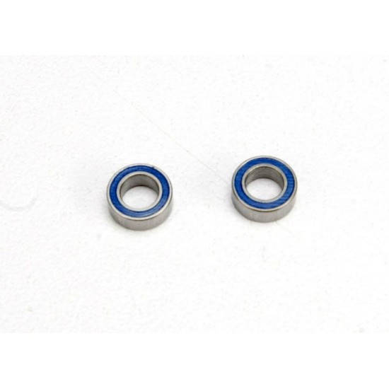 Traxxas Ball bearings, blue rubber sealed (4x7x2.5mm) (2)