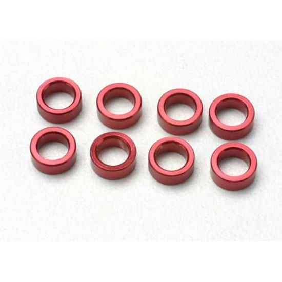 Traxxas Spacer Pushrod Alu - Red (4kom)