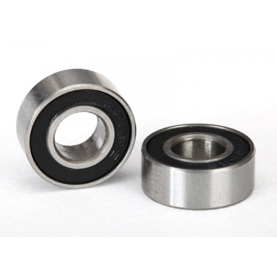 Traxxas Ball bearings, black rubber sealed (6x13x5mm) (2)