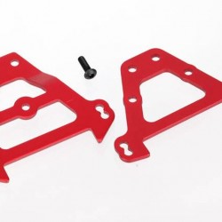 Traxxas Bulkhead tie bars, front & rear (red-anodized aluminum)