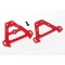 Traxxas Bulkhead tie bars, front & rear (red-anodized aluminum)
