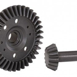 Traxxas Ring gear, differential/ pinion gear, differential (machined, spiral cut) (front)