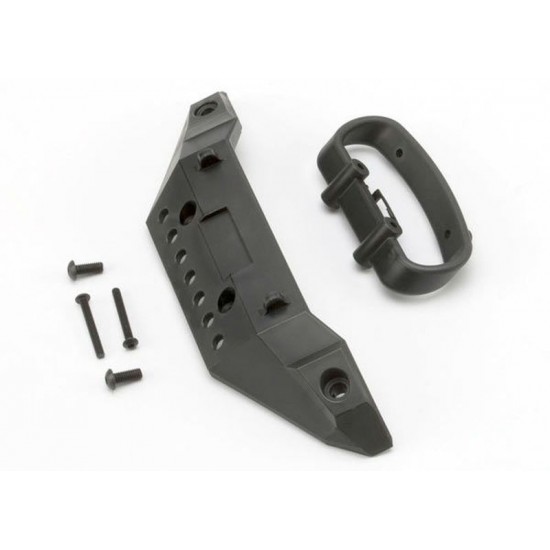 Traxxas Bumper, front/ bumper mount, front/ 4x10mm BCS (2)/ 3x25mm BCS (2)