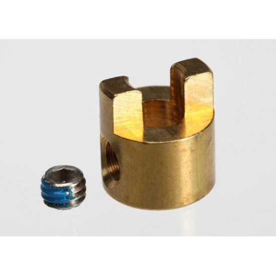 Traxxas Drive dog/ 4x3mm GS (stainless, with threadlock) (1)