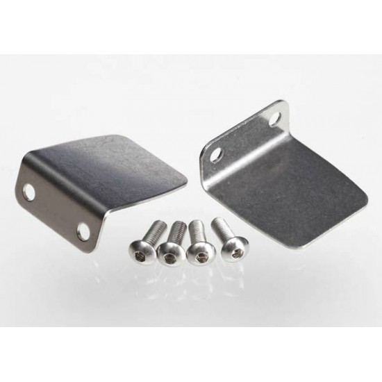 Traxxas Trim tab (2)/ 4x12mm BCS (stainless) (4)