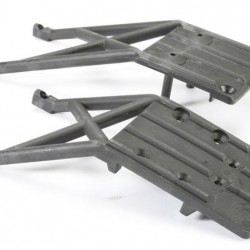 Traxxas Skidplates, front & rear (black)