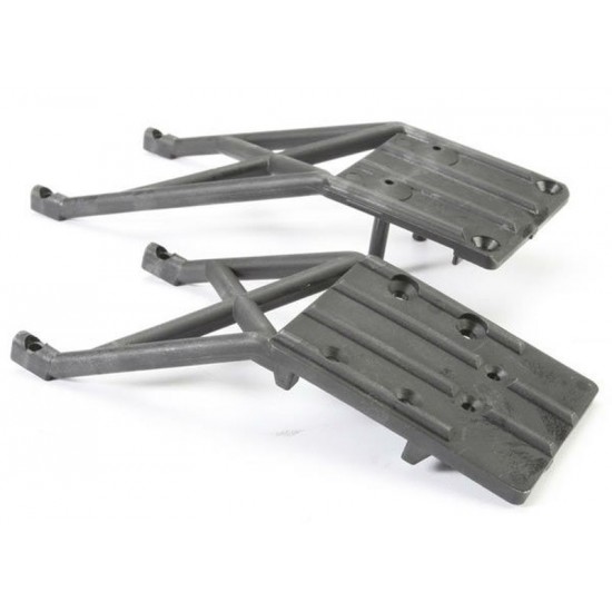 Traxxas Skidplates, front & rear (black)