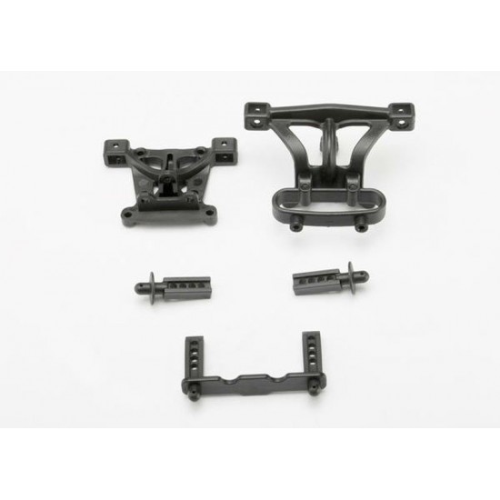 Traxxas Body mounts, front & rear/ body mount posts, front & rear